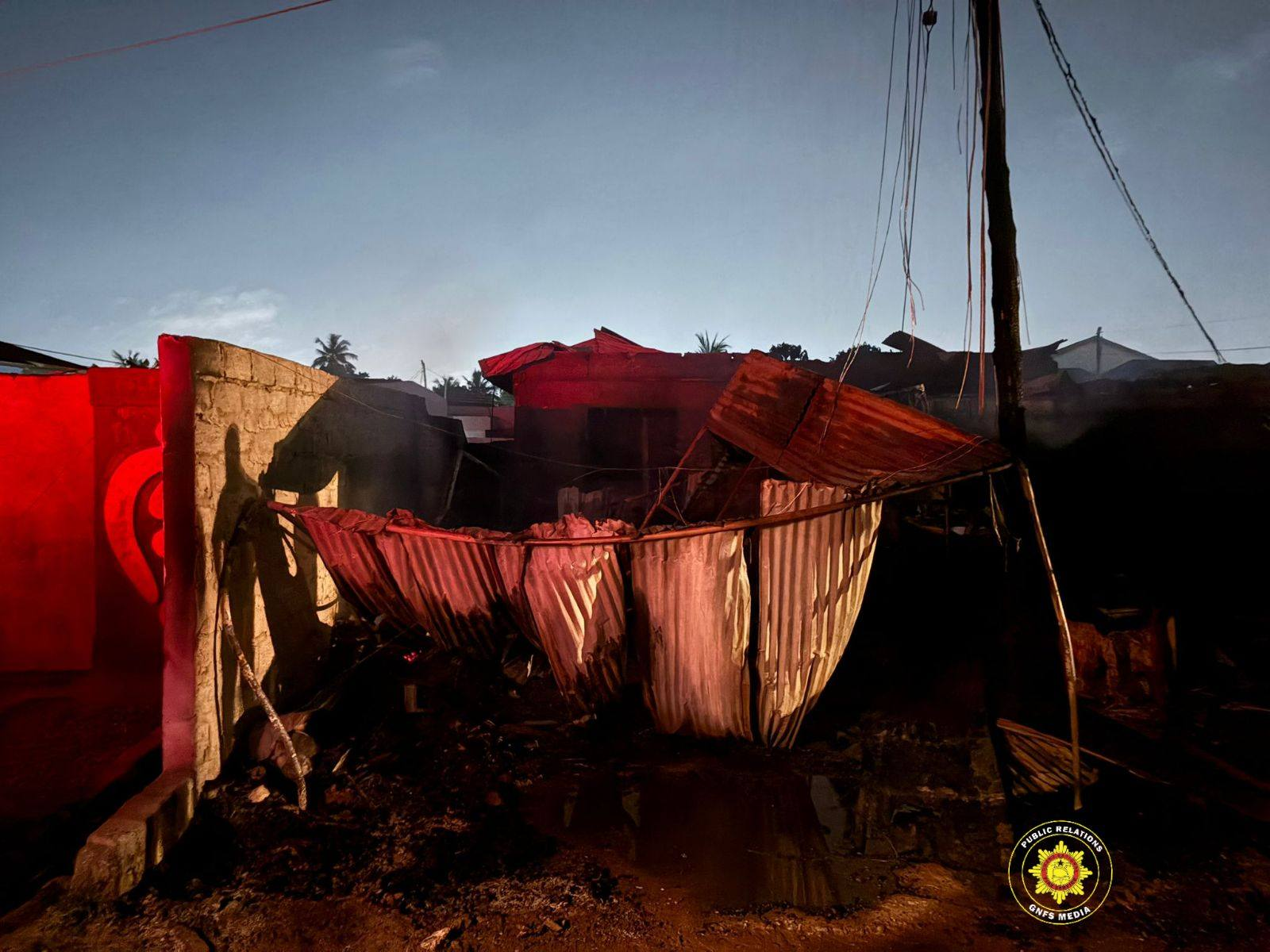 Commercial fire guts structures at Tabora Number 4