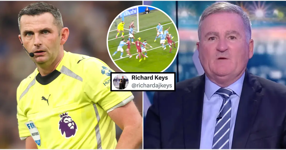 Richard Keys Tweets About Michael Oliver After Man City 3