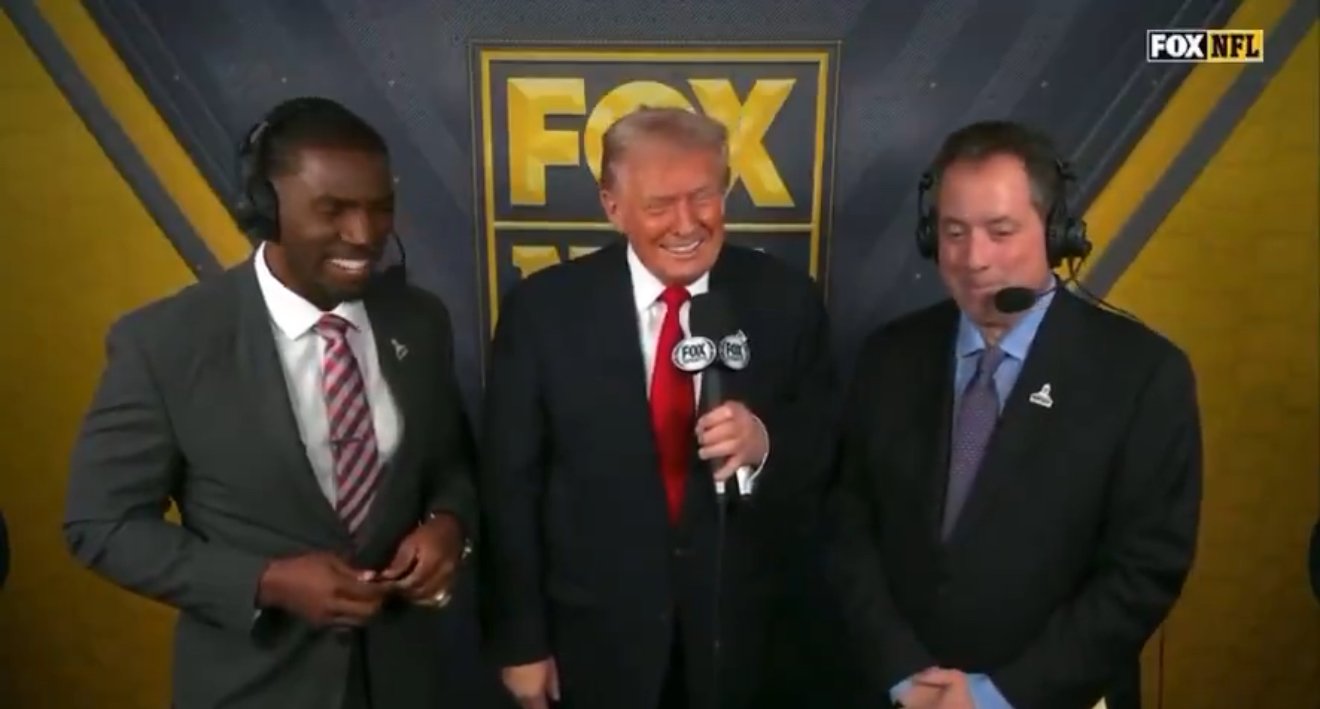 WATCH: Trump Does Play-by Play with Fox Sports at Lions vs Commanders Game