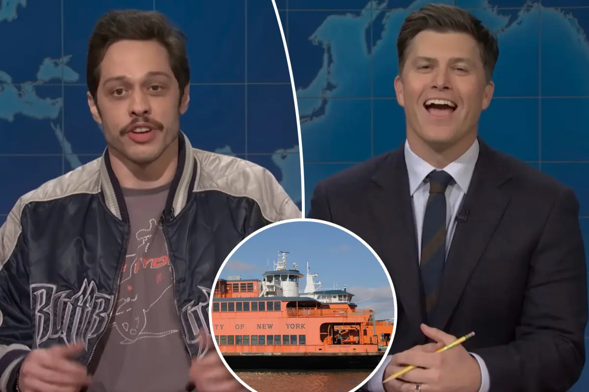Pete Davidson returns to 'SNL,' roasts Colin Jost Staten Island ferry