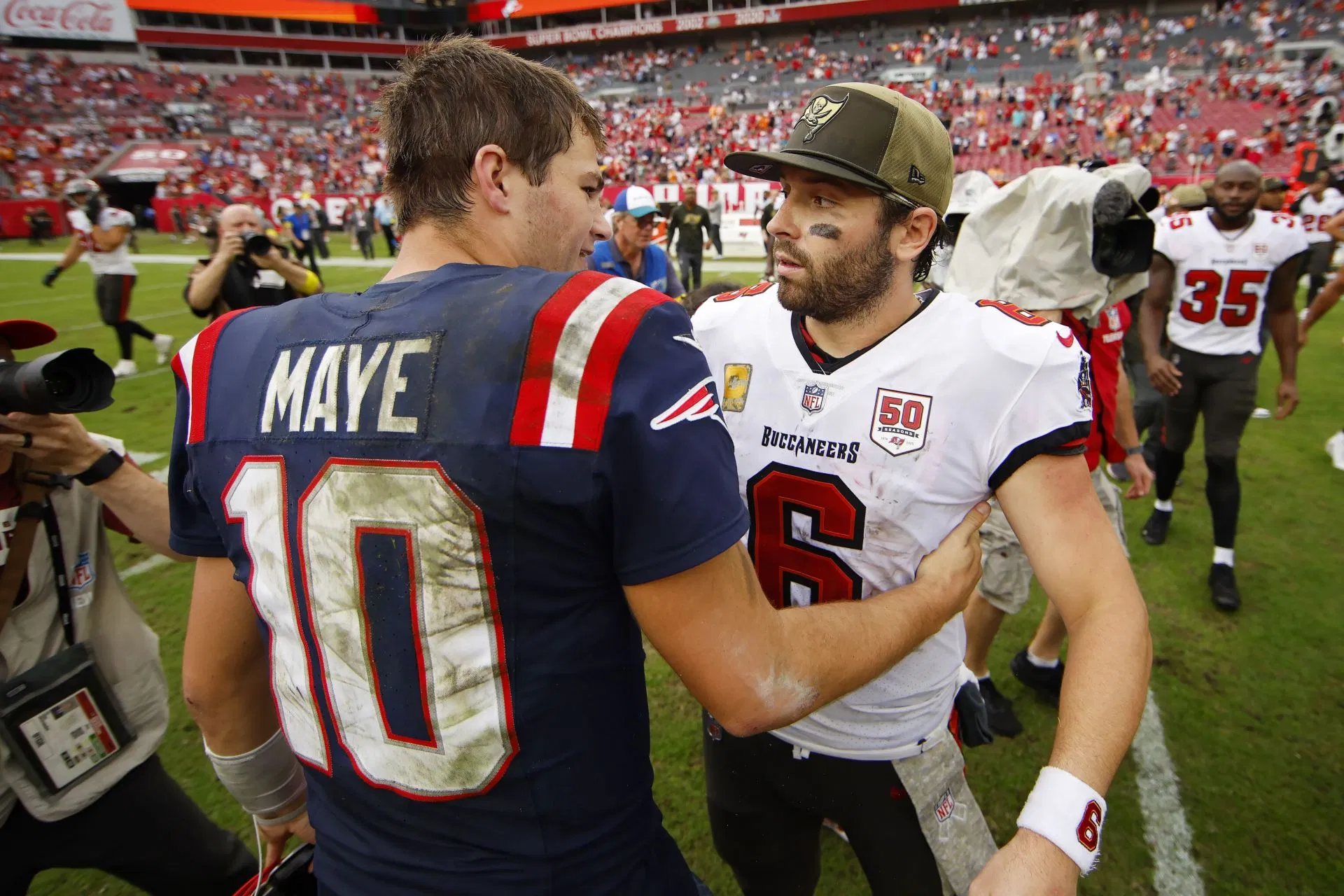 Baker Mayfield opens up about "fear of failure" after Buccaneers' 28-23 loss to Drake Maye's Patriots