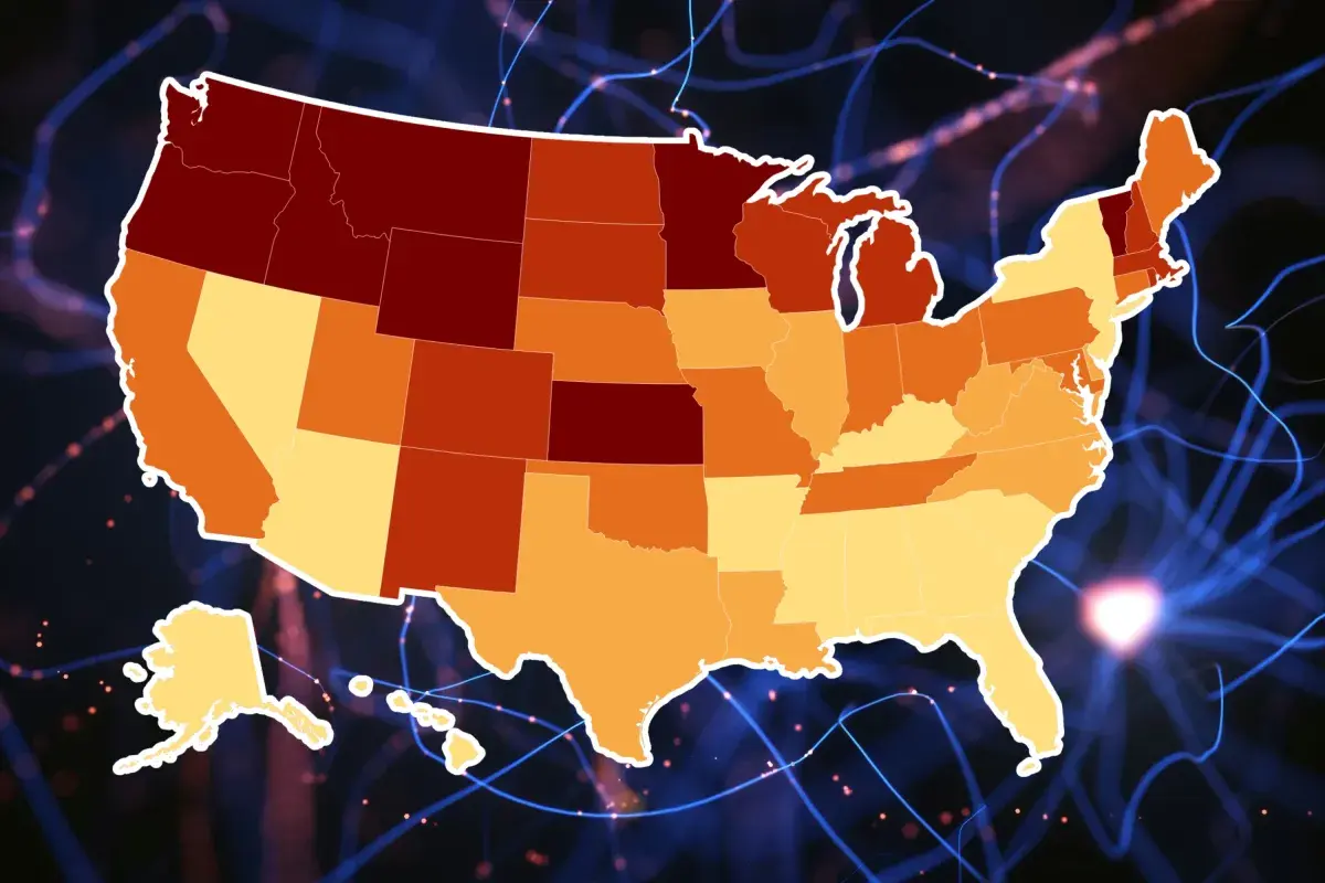 Map Shows States With Highest ALS Rates-Study Has ‘Surprising’ Hypothesis