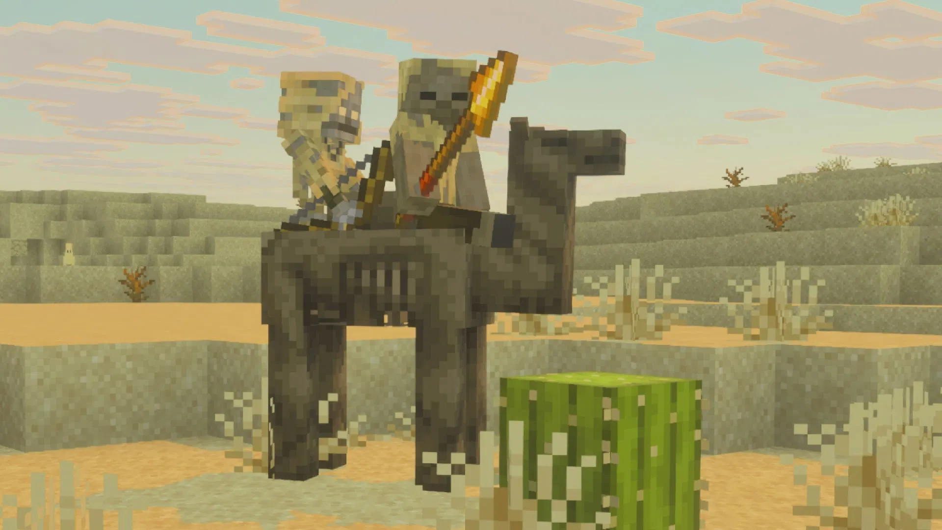 Minecraft Bedrock 1.21.130.24 preview patch notes: Camel husk, parched skeleton, and mount improvement 