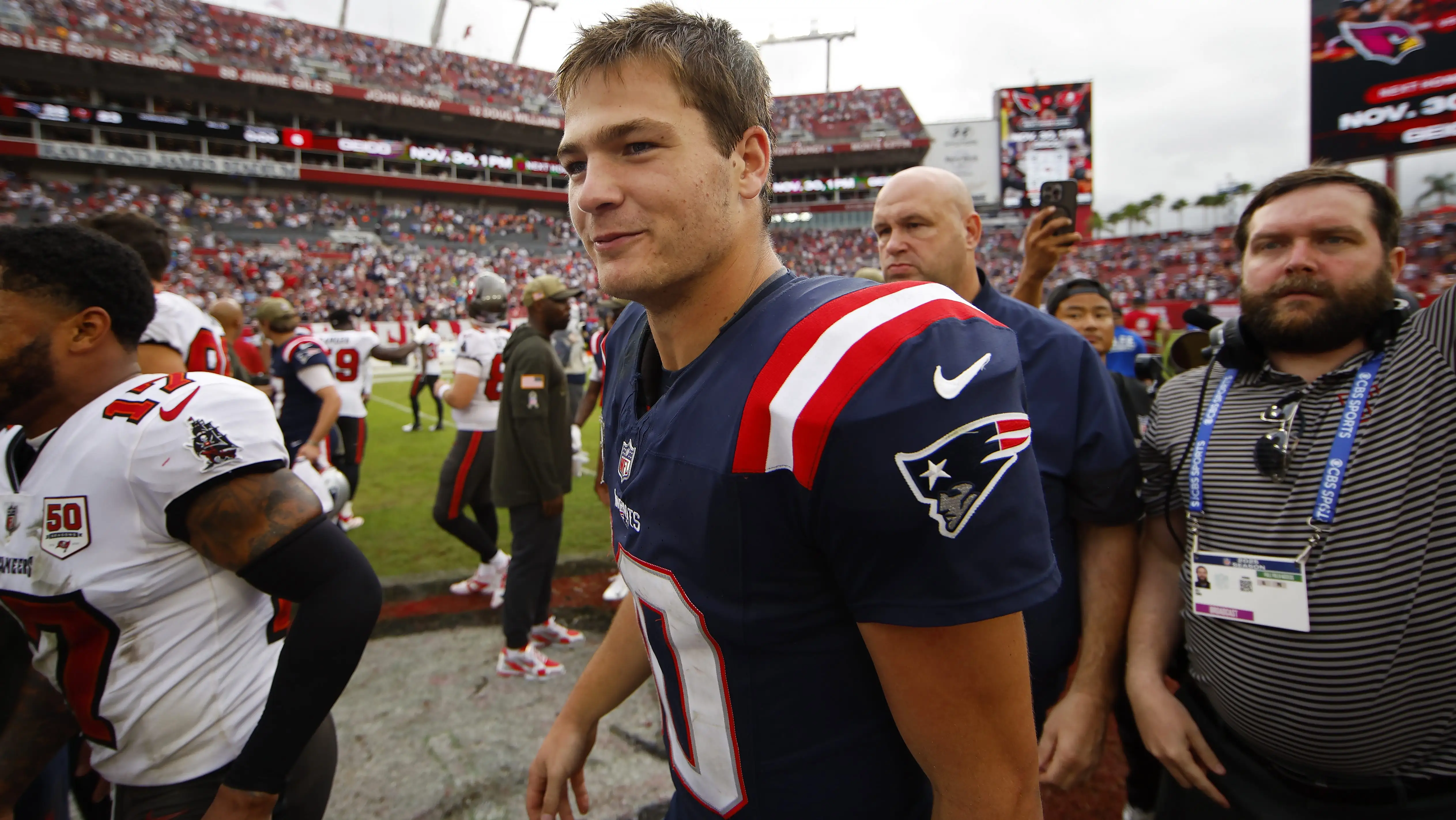 Pats QB Drake Maye Won't 'Change' After Key Mistake vs. Bucs