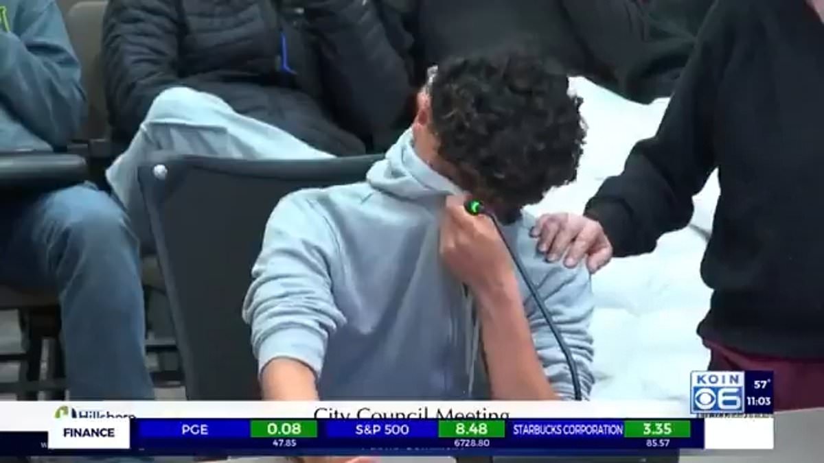 Quivering teen boy wipes tears on Nike hoodie as he fears ICE will snatch his US citizen parents: 'They treat us like dogs'