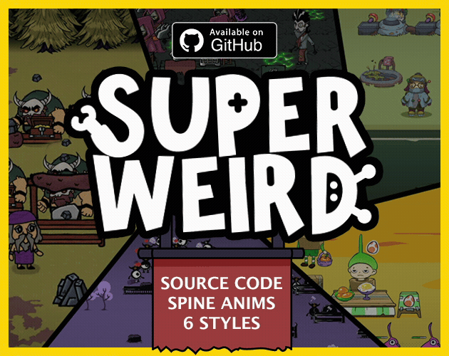 Open-sourced game logic, art and Spine animations – SuperWEIRD Game Kit