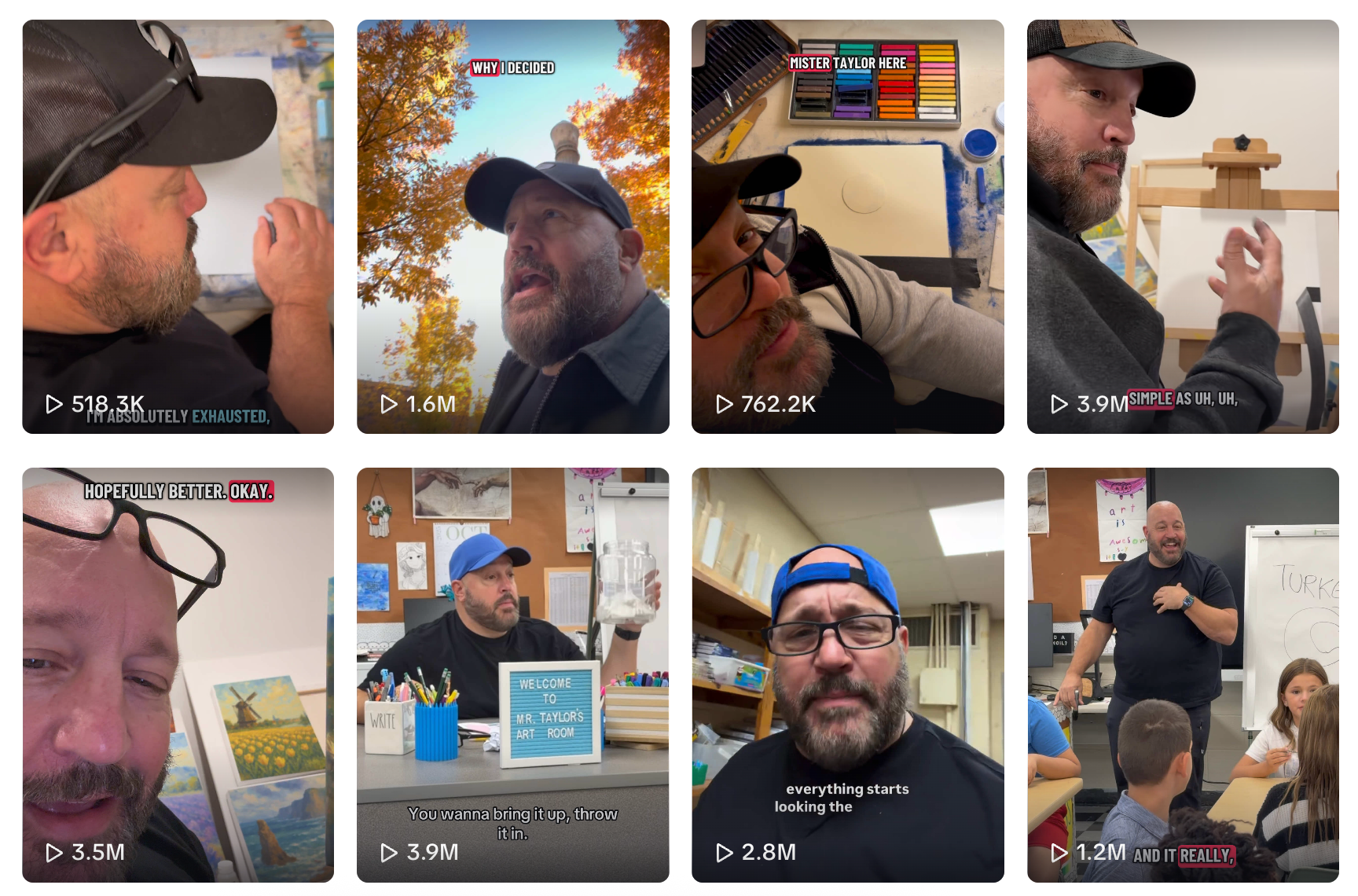 “Leading a double life can be exhausting”: Is TikTok art teacher “Matt Taylor” actually just Kevin James?