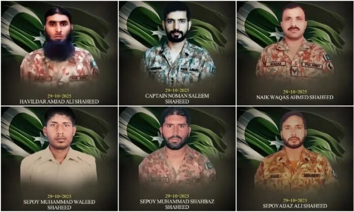 Captain among six soldiers martyred as 7 khawarij neutralized in Kurram IBO: ISPR