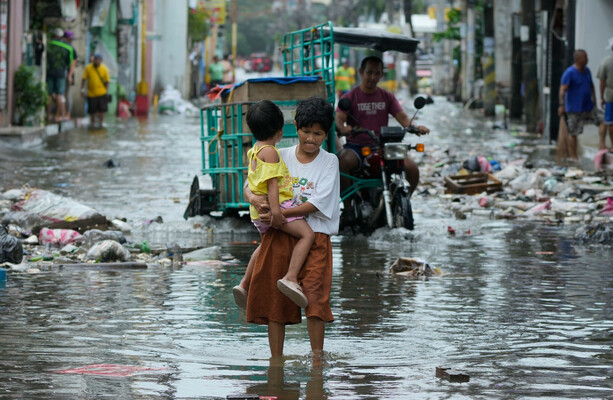 At least two dead and a million displaced after typhoon in Philippines