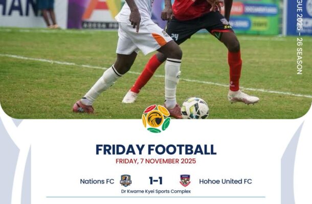Premier League: Emmanuel Annor’s late strike earns Nations FC a point against Hohoe United at home