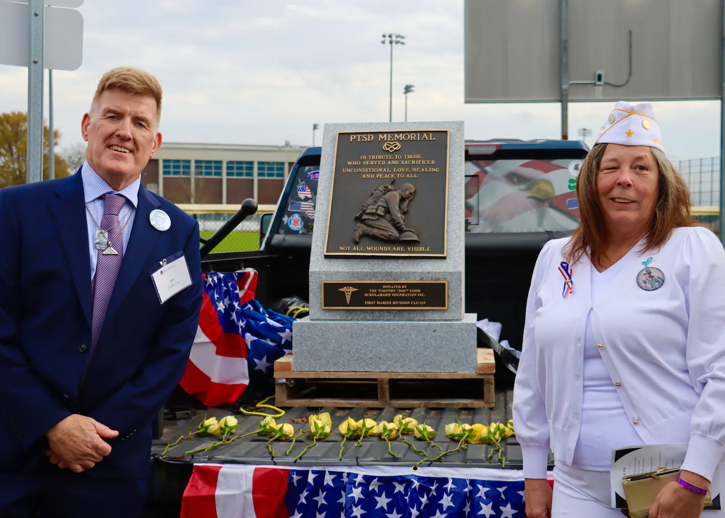 New memorial in Mass. honors veterans facing PTSD