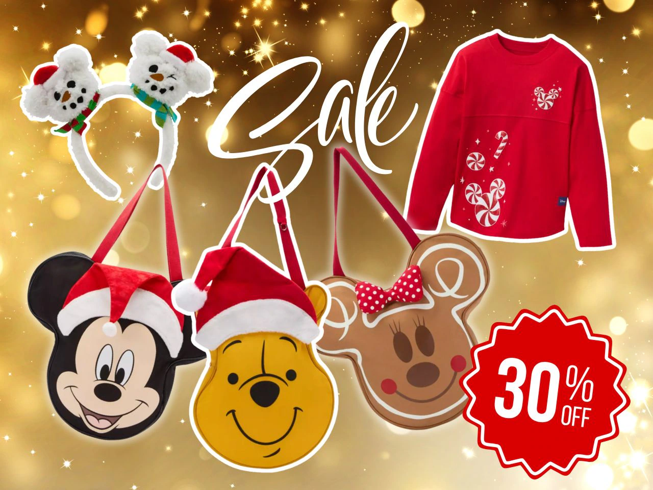 Mickey ears, Peppermint Swirl spirit jerseys, Disney tumblers are 30% off