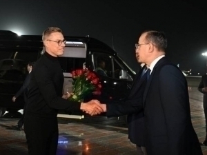 Finnish President arrives in Uzbekistan (video) - Qalampir.uz