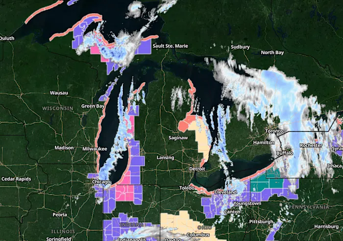 5 Michigan counties under winter storm warning