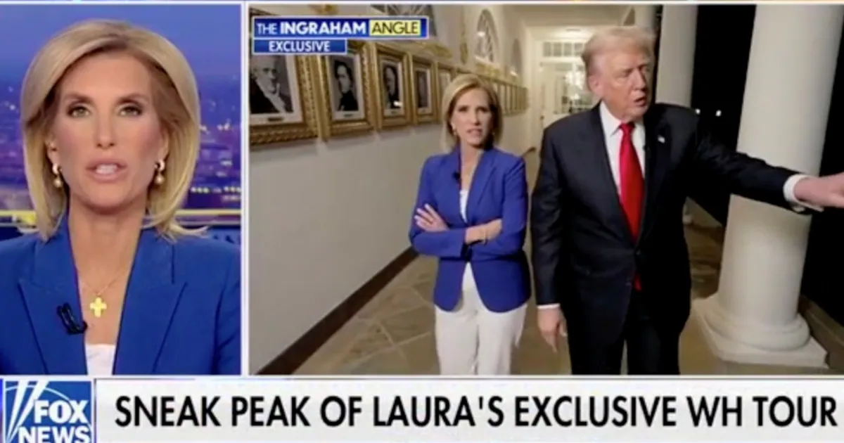 Fox News Host Laura Ingraham Trolls Trump to His Face Over White House Gold