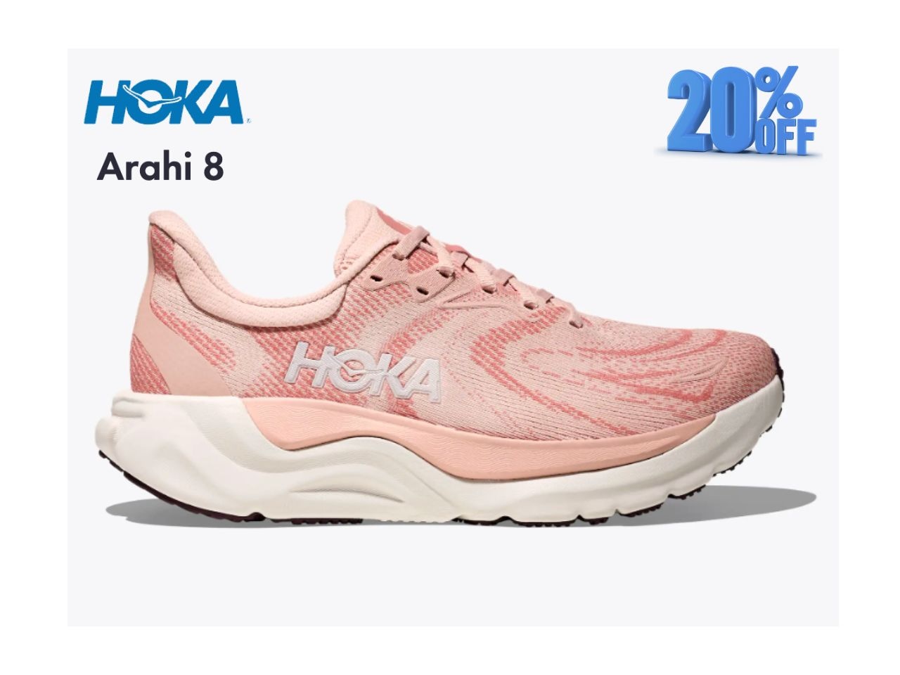 HOKA Arahi 8 news women's shoes on sale: 20% off popular stability sneaker today