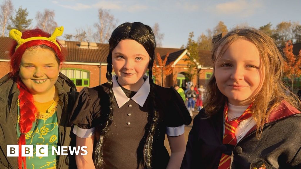 'Day of madness' as pupils turn town into Halloween carnival