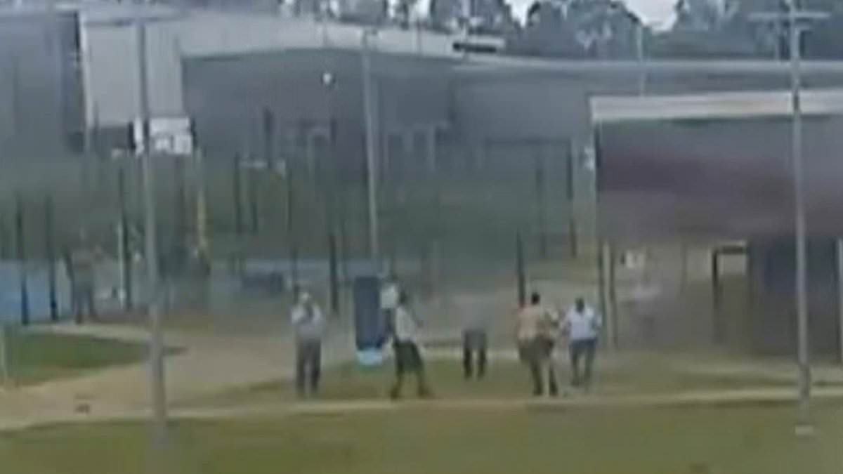 Watch the brutal jail-yard video that prompted prison guards across NSW to walk off the job in outrage