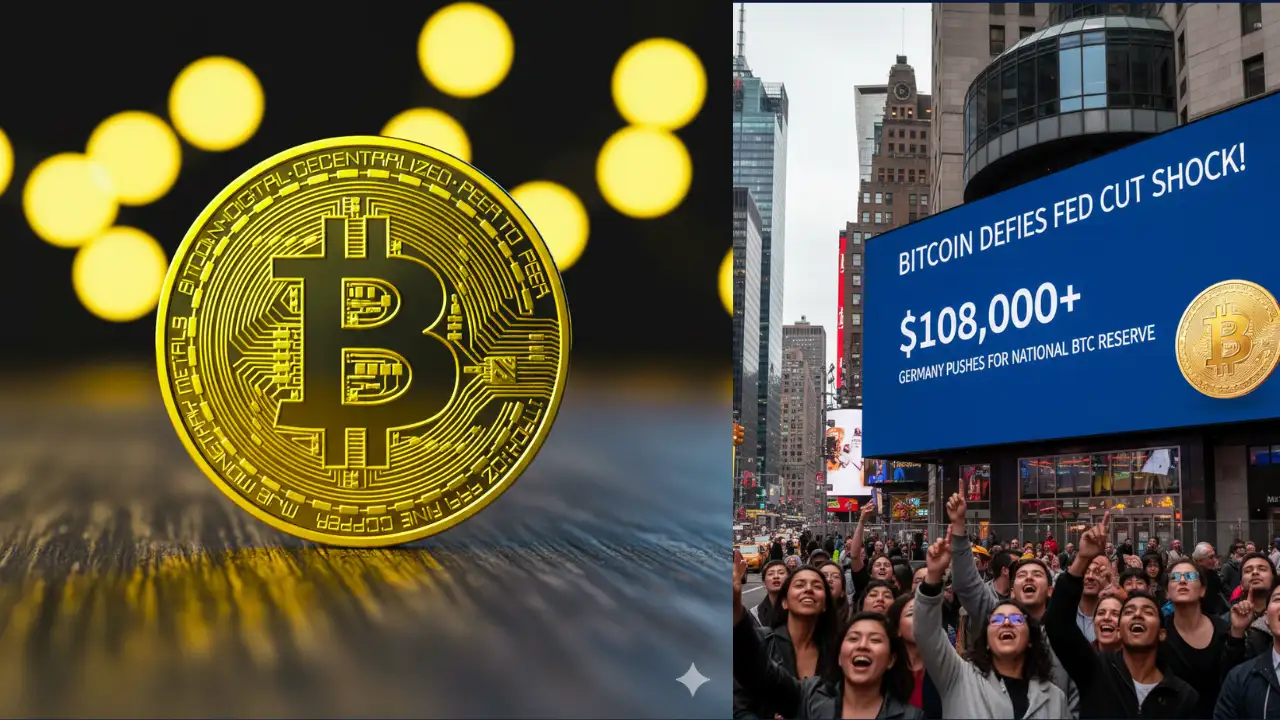 Bitcoin Defies Fed Cut Shock! Holds Above $108,000 as Germany Pushes For National BTC Reserve