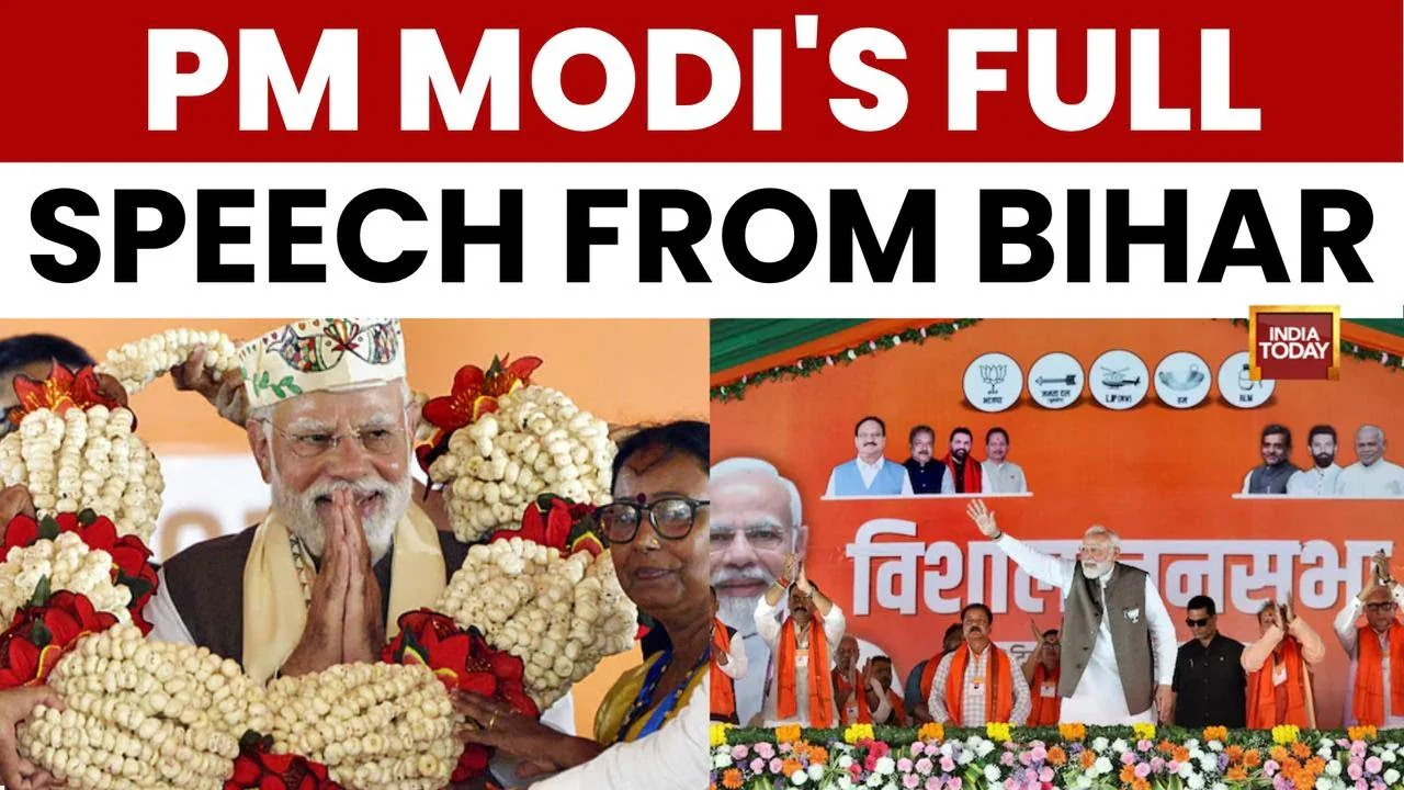 PM Modi Targets RJD-Congress, Recalls 'Jungle Raj' in Bihar Rally