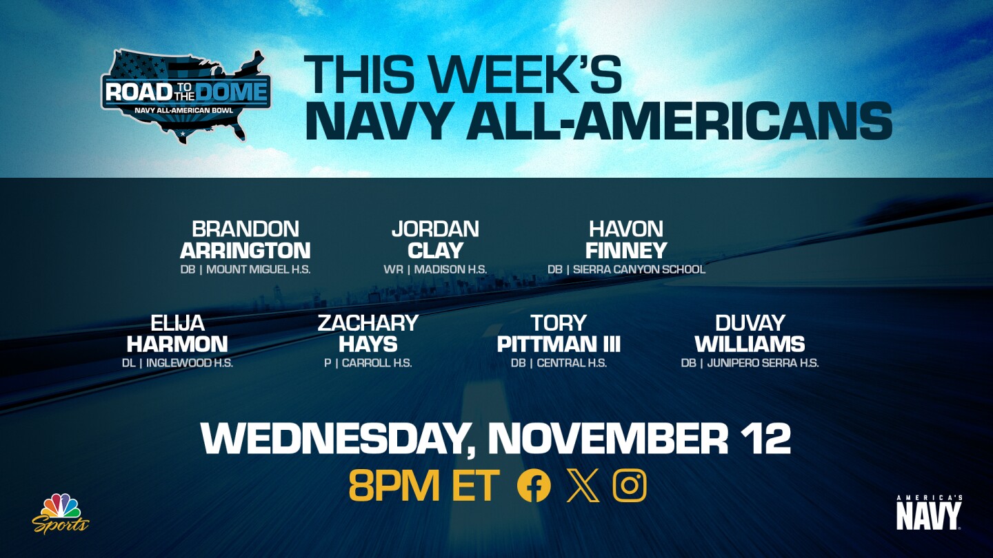 Navy All-American Bowl’s Road to the Dome Digital Series to be Released November 12