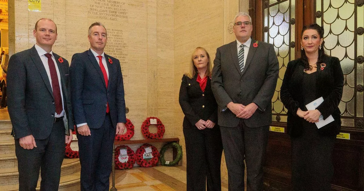 MLAs gather at Stormont to mark Armistice Day