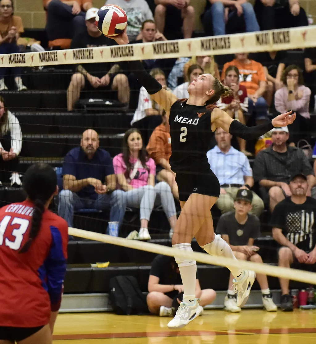 Elena Gomez and Rylee Klatt lead Mead volleyball as cousins.