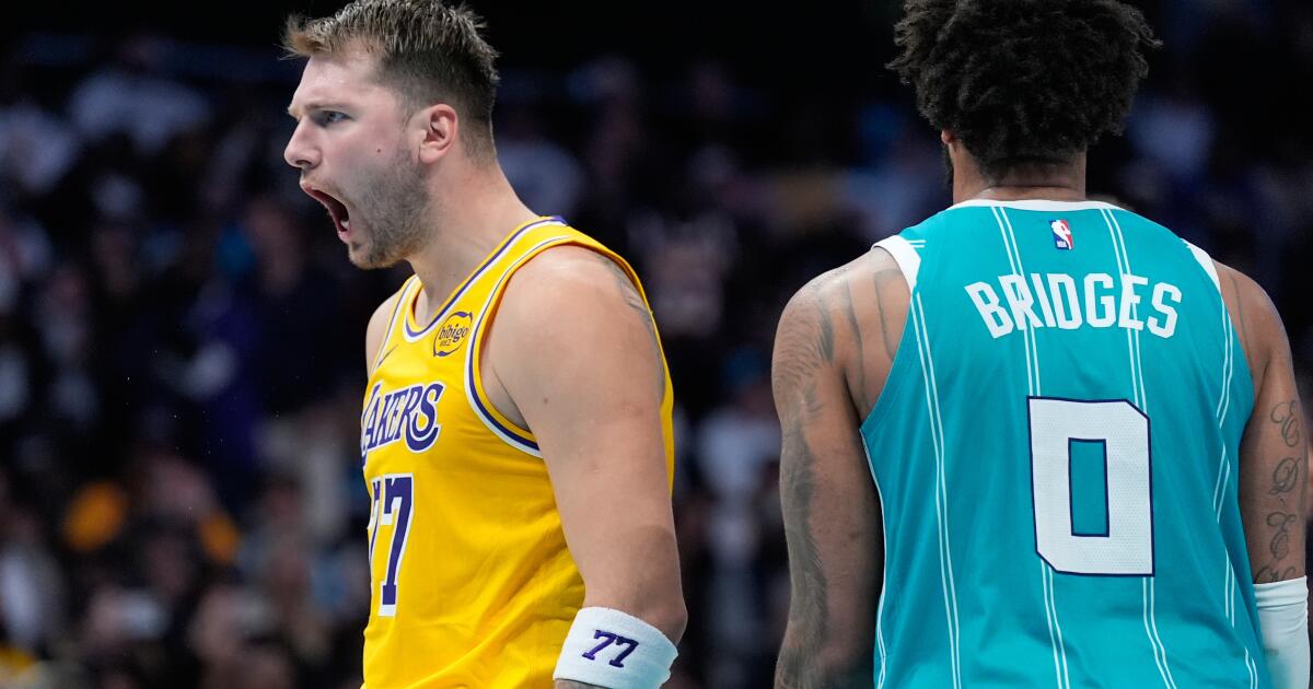 The Sports Report: Luka Doncic paces Lakers in win over Hornets