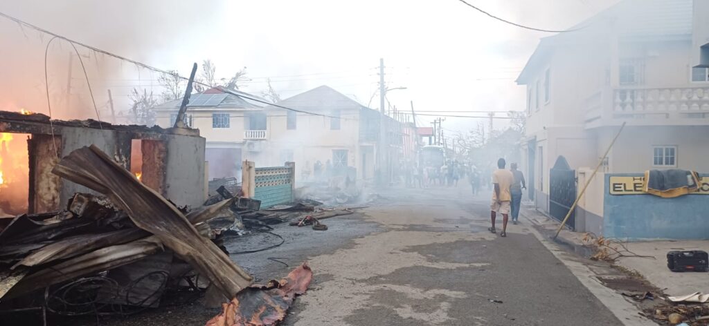 Fire destroys two buildings in Falmouth