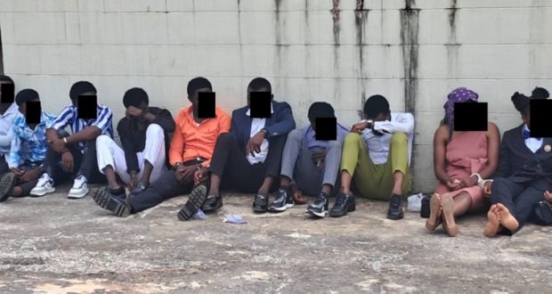 320 persons are detained by EOCO during the Kumasi QNET fraud raid.