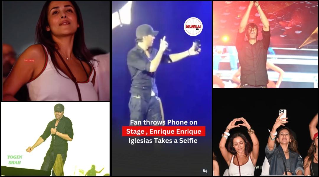 Enrique Iglesias' kisses fan at Mumbai concert; clicks selfie with fan's phone: Malaika, Rakul-Jackky spotted