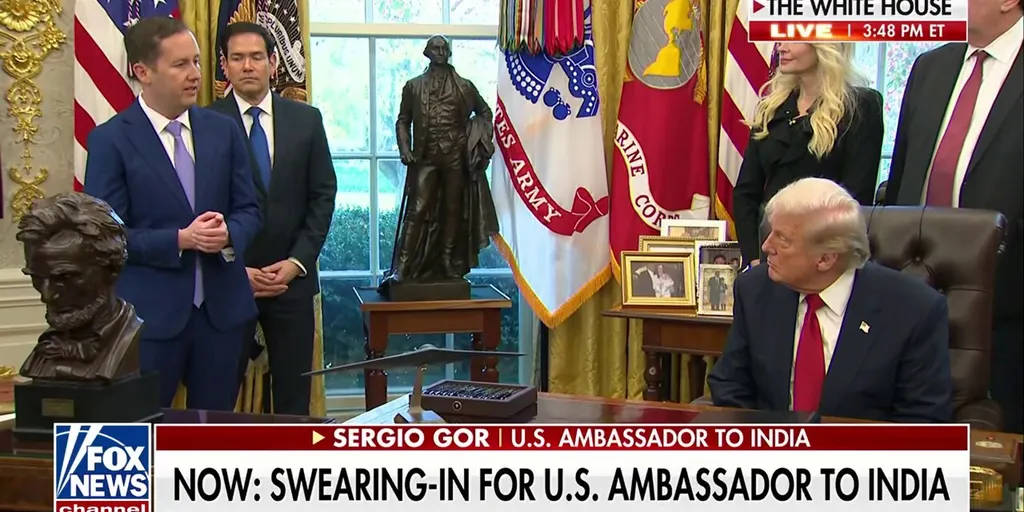 Trump holds swearing-in ceremony for US ambassador to India