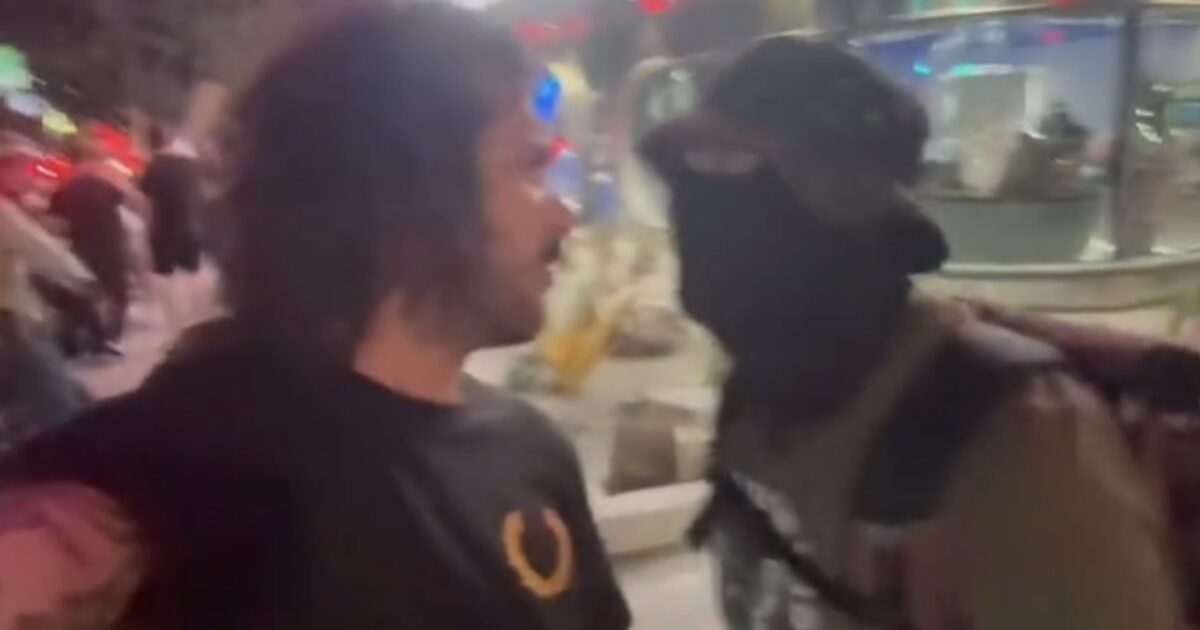 Antifa Terrorist Rips Shirt Off Pardoned J6 Warrior Jon Mellis, Burns His MAGA Hat in Lawless L.A. Ambush - While Cops Stand By and the Left Cheers