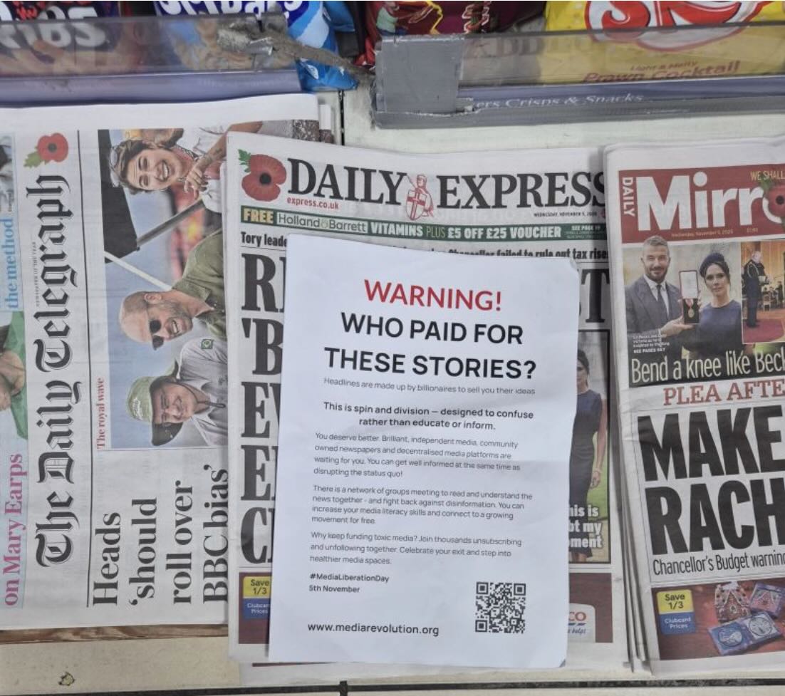 UK newsagents targeted in protest attack