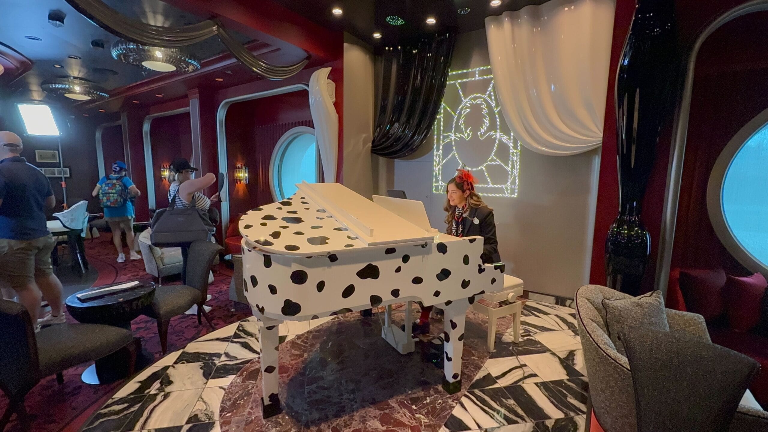 PHOTOS: Tour De Vil's Piano Lounge on the Disney Destiny