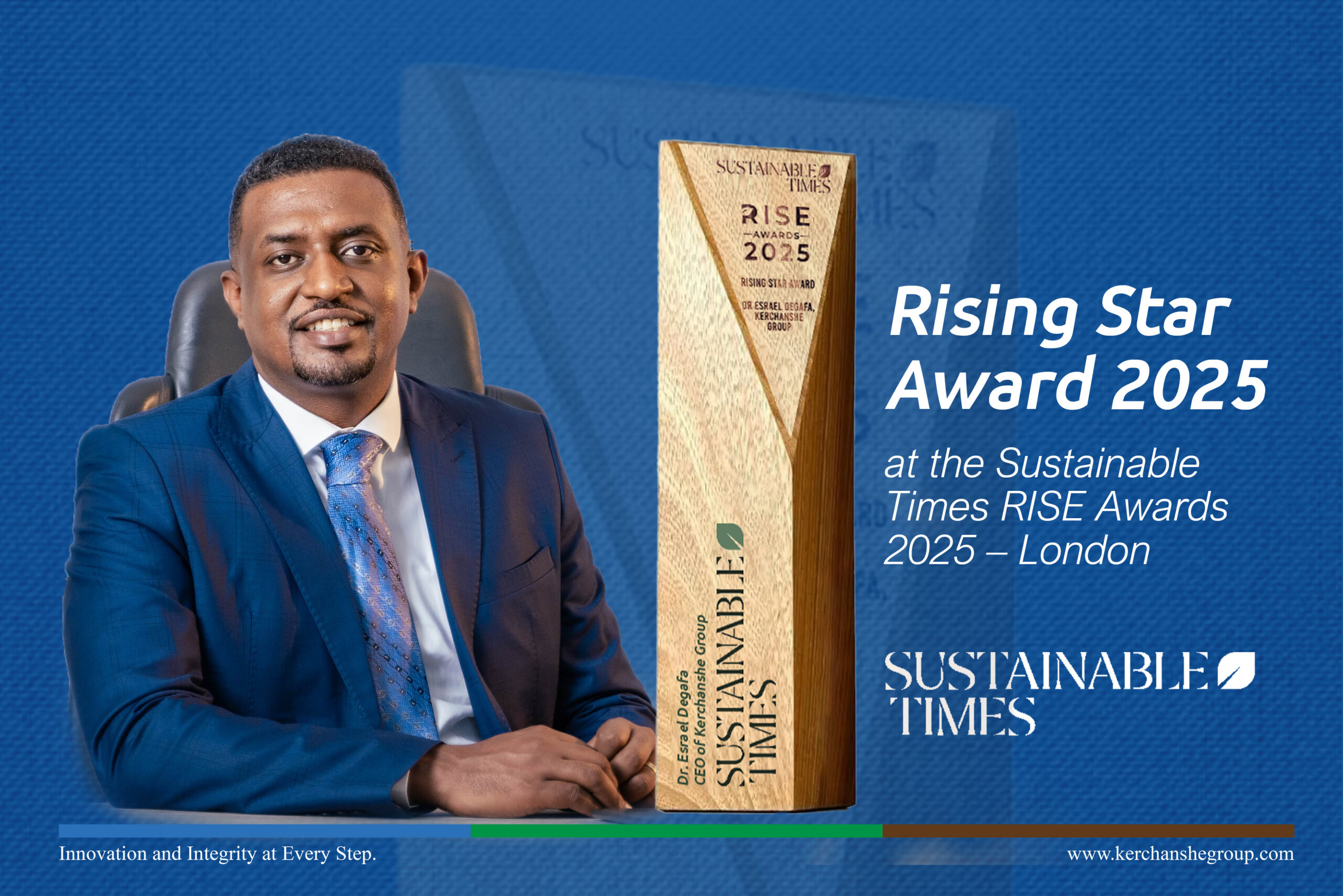 Advertorial | Kerchanshe Group CEO Dr. Esrael Degafa Honored with Rising Star Award 2025