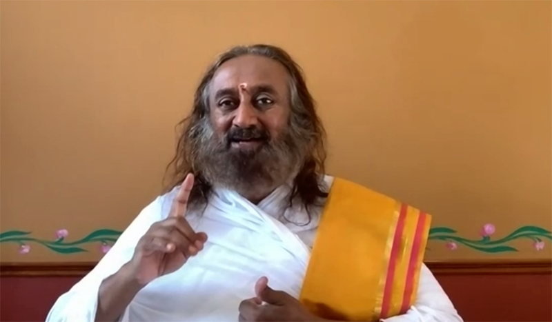 Sri Sri Ravi Shankar delivers inspiring address on inner peace, drug-free life