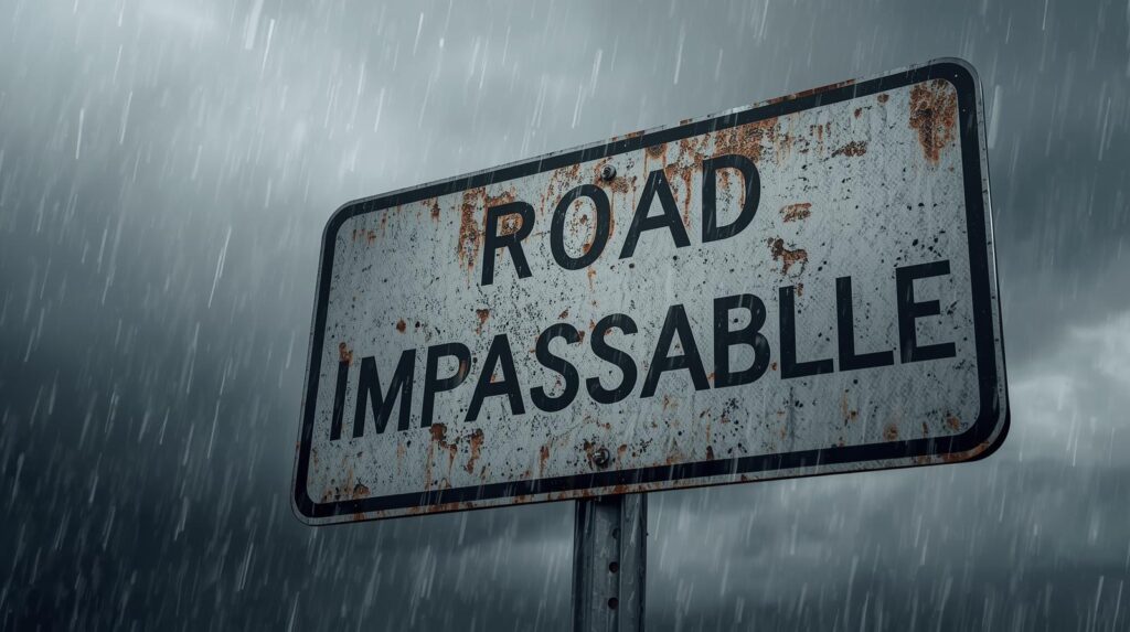 Section of Sandy Bay main road in Hanover impassable