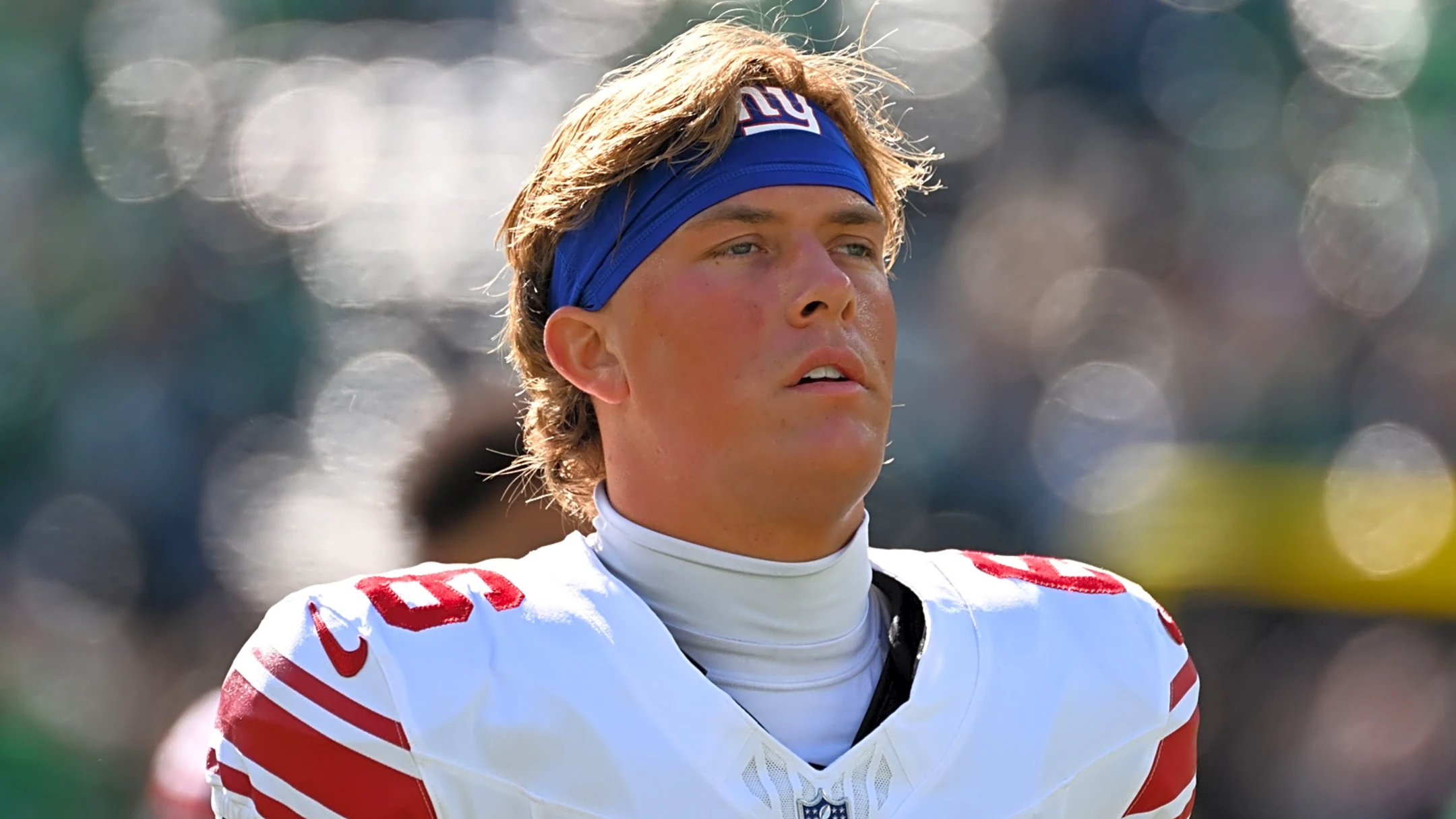 Jaxson Dart challenges Giants 'to pick it up' after devastating Cam Skattebo injury