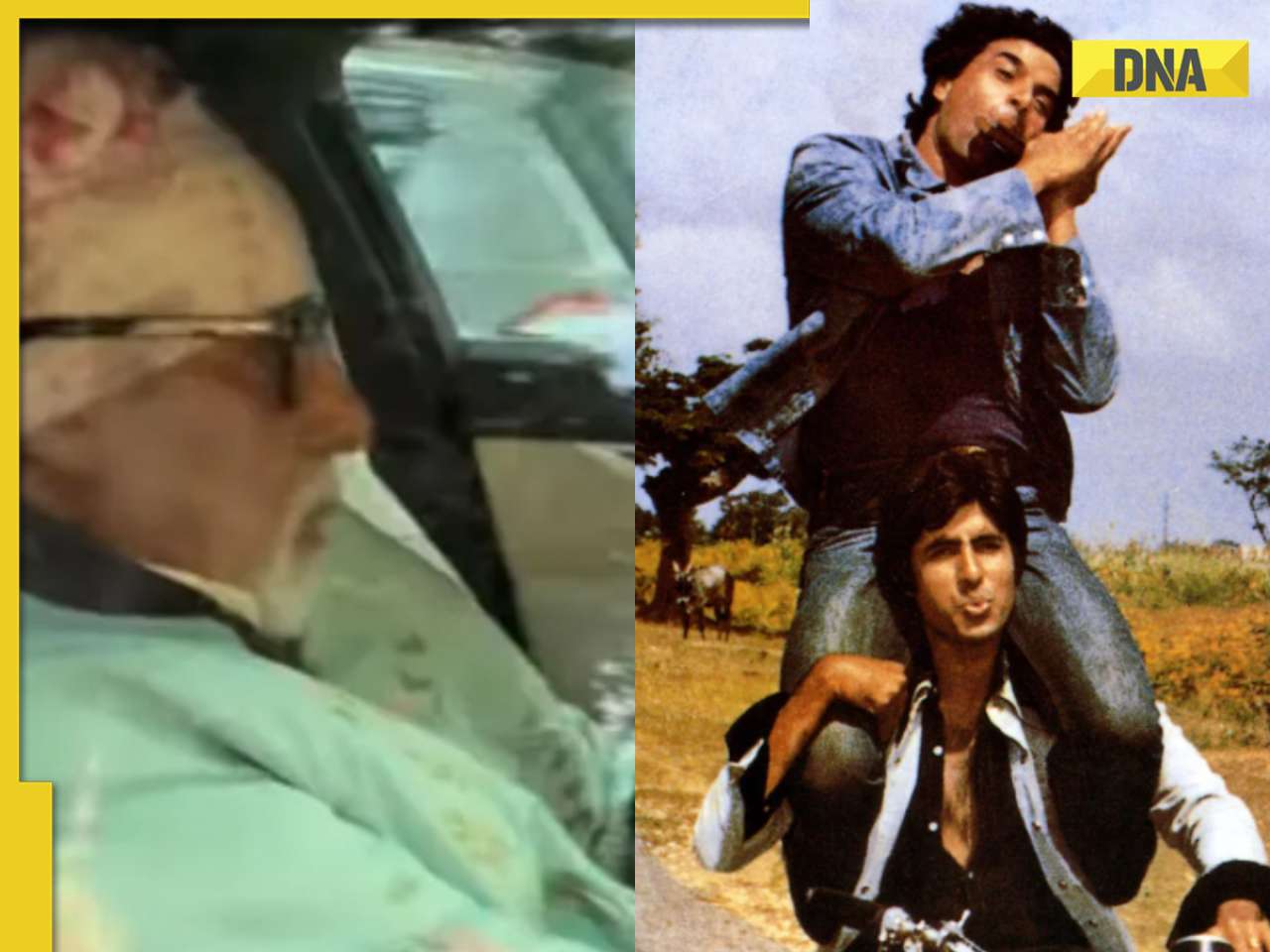 Amitabh Bachchan drives himself to Dharmendra's home after his discharge, fans say 'dekh Veeru, tera Jai aa gaya' - Watch