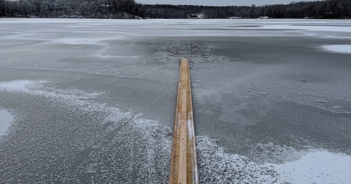 Construction crew rescues 2 skaters from plunge into thin ice near Wasilla