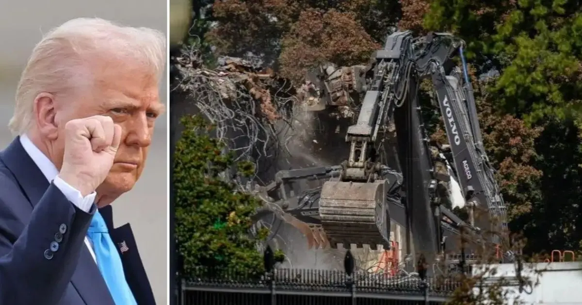Trump Begged East Wing Construction Happen at Night to 'Hide it From Public'... as Prez Opted for 'Cheaper and Faster' Destruction of Landmark