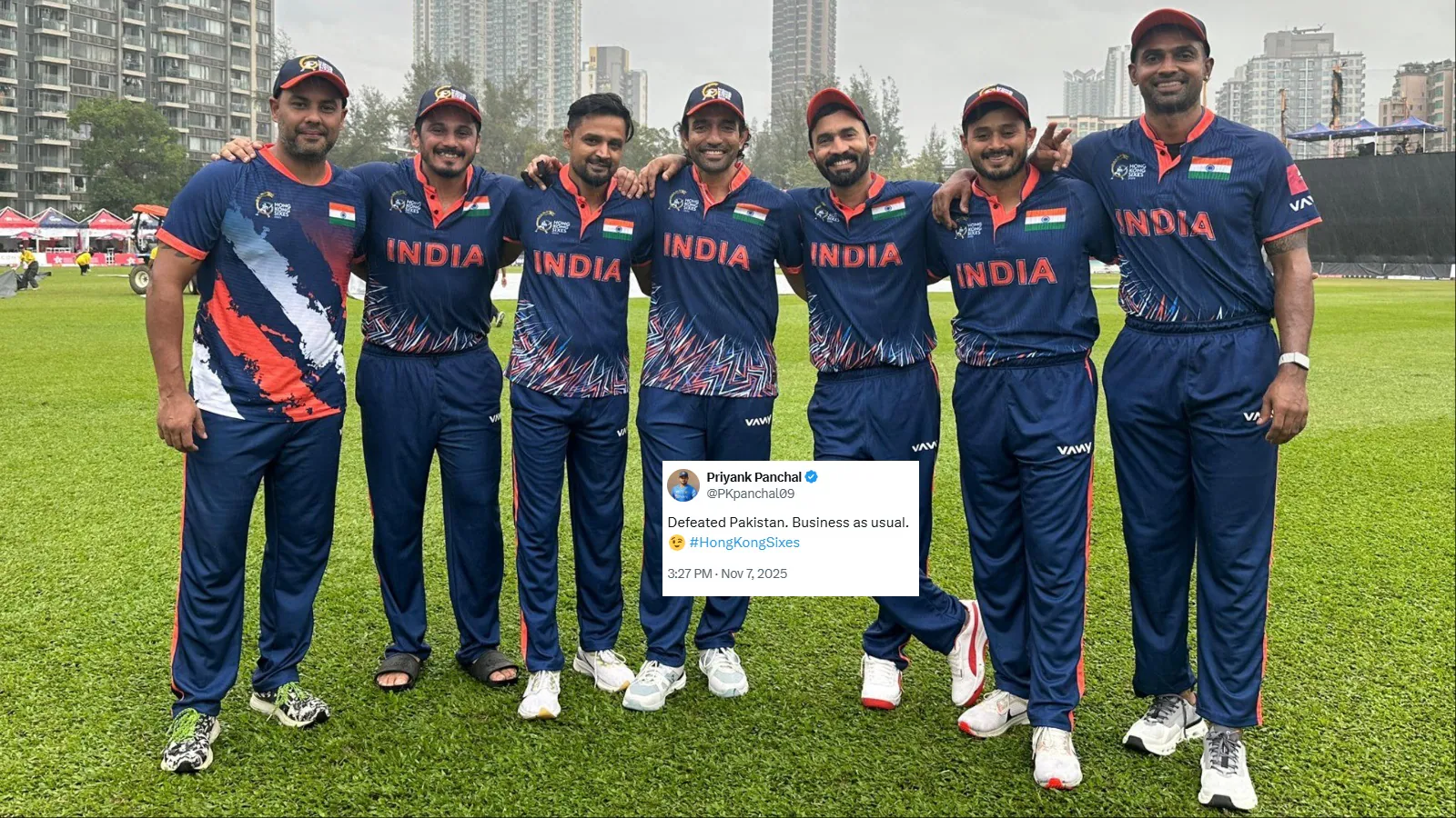 Priyank Panchal's 5-Word Tweet After India Defeat Pakistan In Hong Kong Sixes Goes Viral