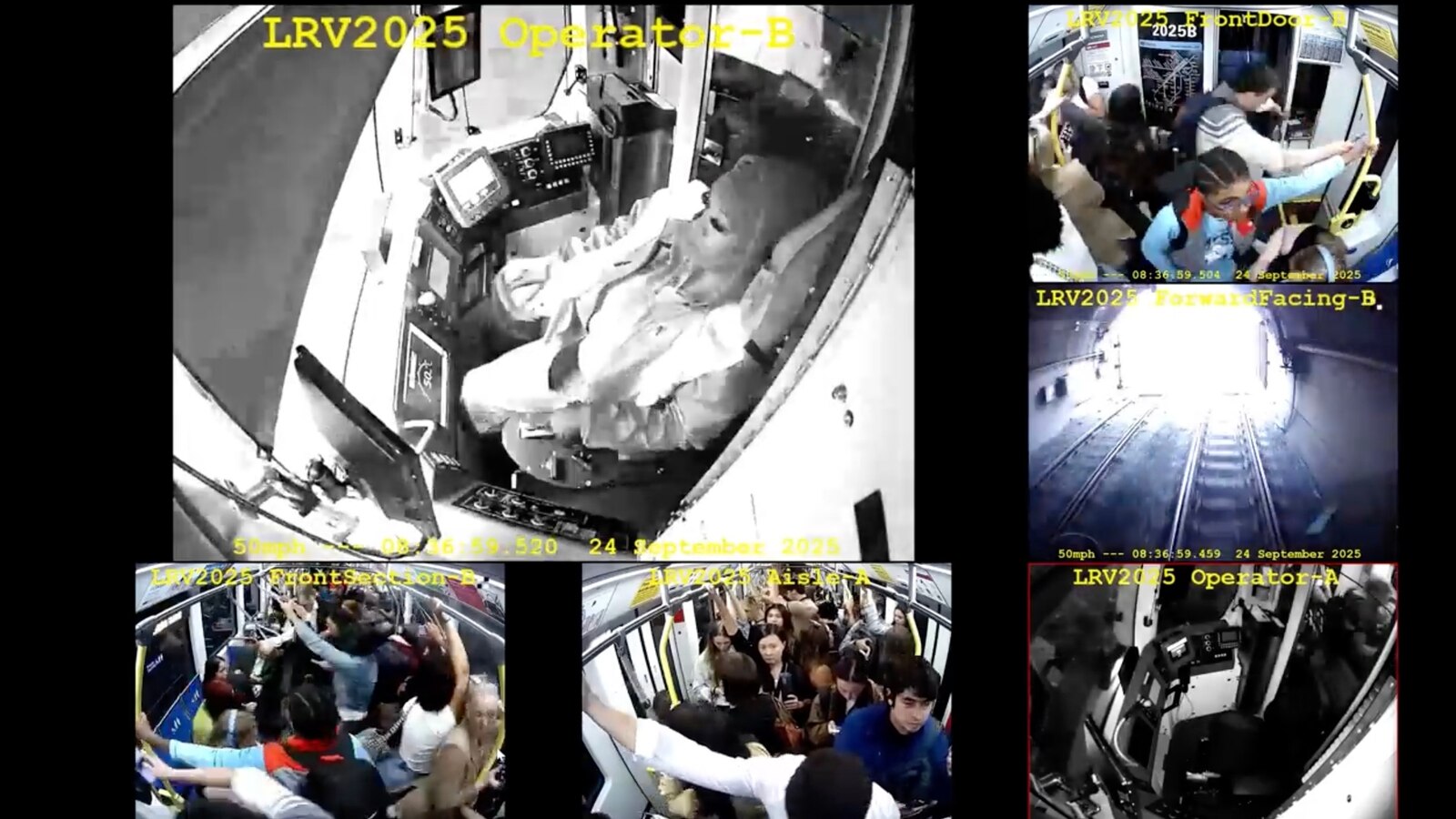 Video shows San Francisco Muni driver appearing to fall asleep before train passengers are jolted