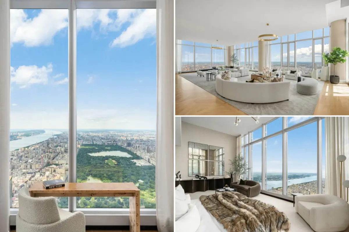 Central Park Tower duplex lists for a massive $128M