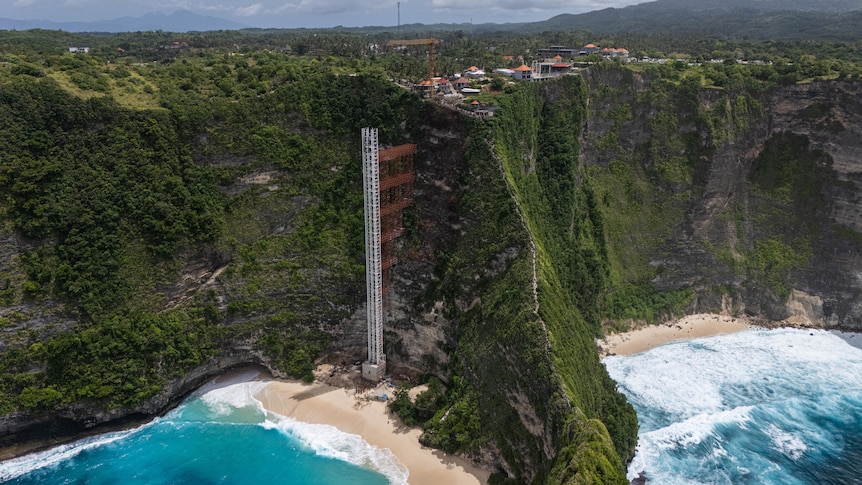 Debate brews over Bali's glass lift on 'world's most beautiful beach'