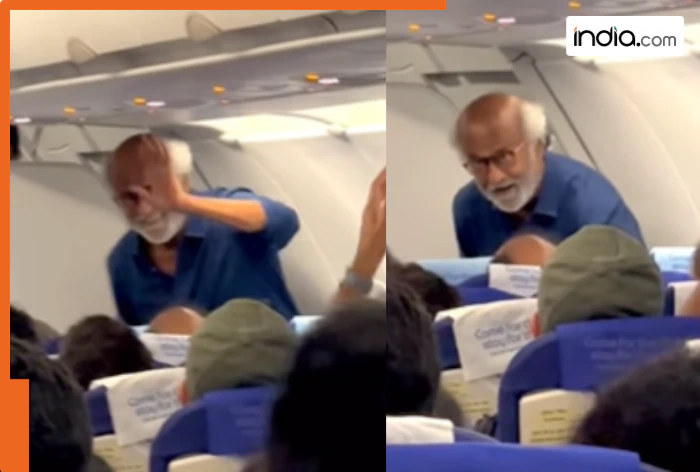 Rajinikanth travels in economy class, fans go wild after spotting superstar on Indigo flight – Watch video