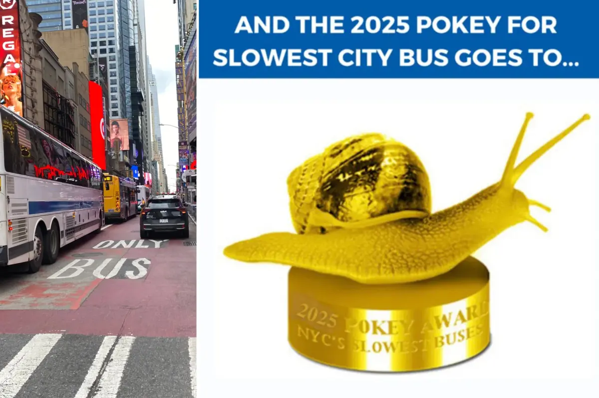 NYC's M42 bus wins 'award' as city's slowest while riders rage they'd be 'better off walking'