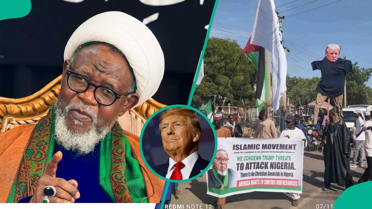 Nigeria needs no military intervention”: Shi’ites protest Trump’s threat, burn US flag in Kano