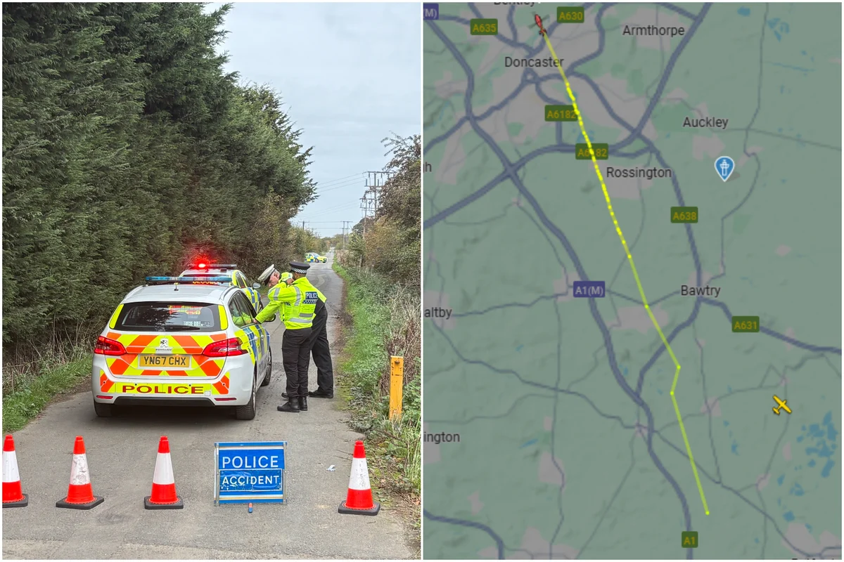 Doncaster helicopter crash:  Man, 70, dies as chopper comes down in field near city